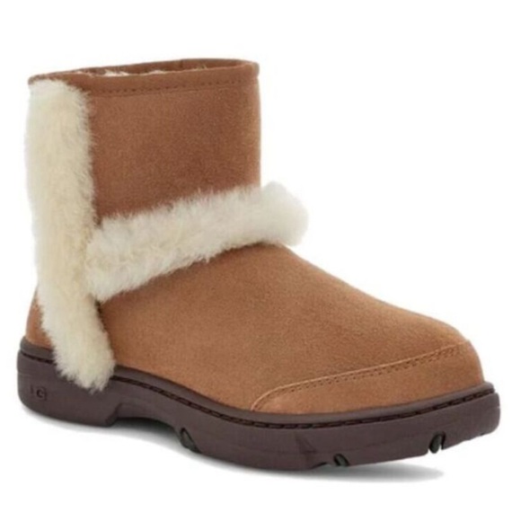 UGG Sunburst Mini Chestnut W-1130728-CHE 10 Shearling Boots - Picture 4 of 14